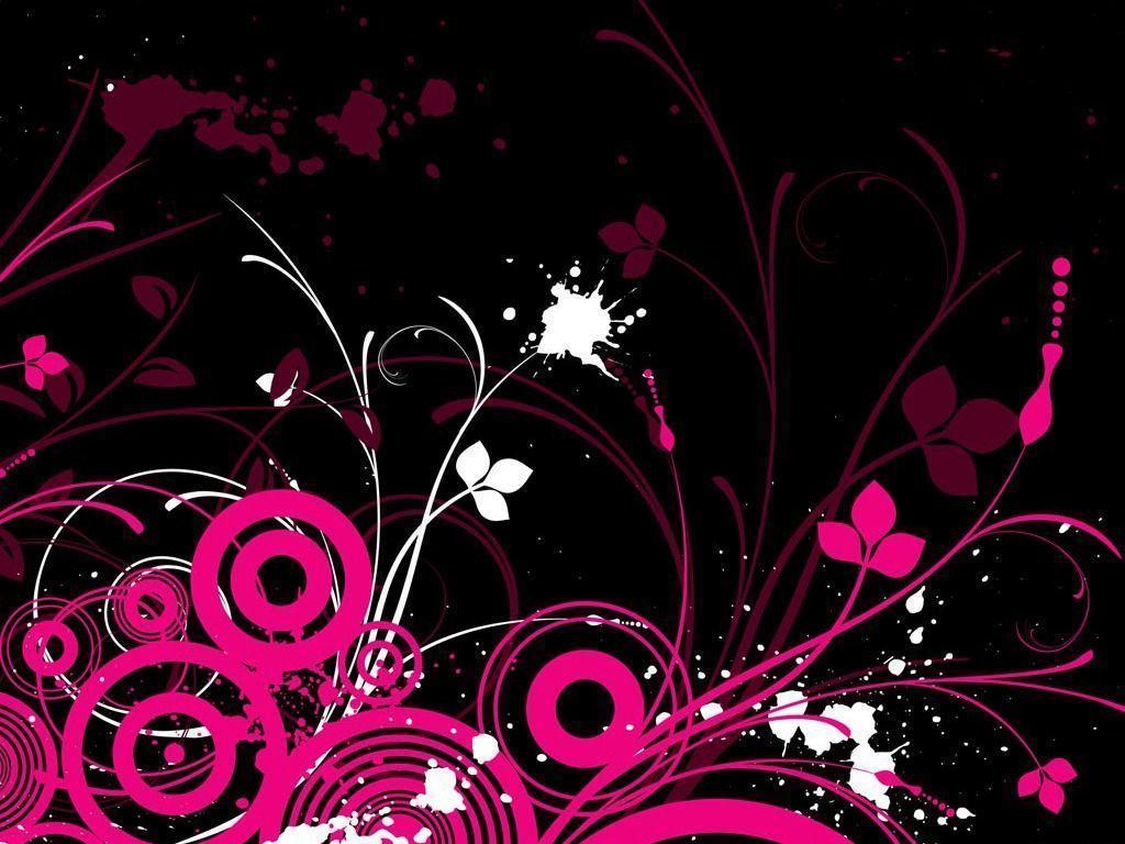 Black And Pink Desktop Wallpaper