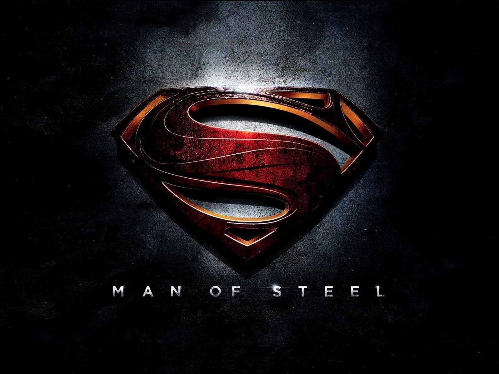 Superman Man of Steel 3D Logo HD Wallpaper Logo