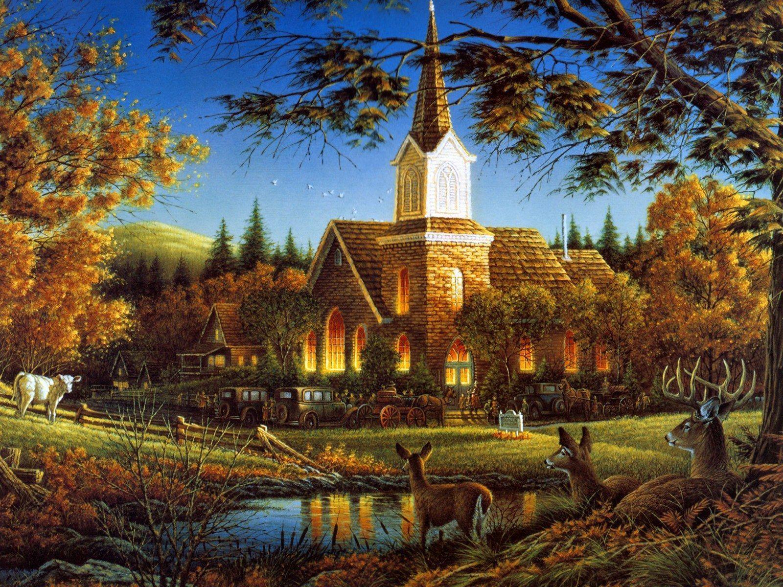 Terry Redlin Oil Paintings, Terry Redlin Outdoor Themes Art