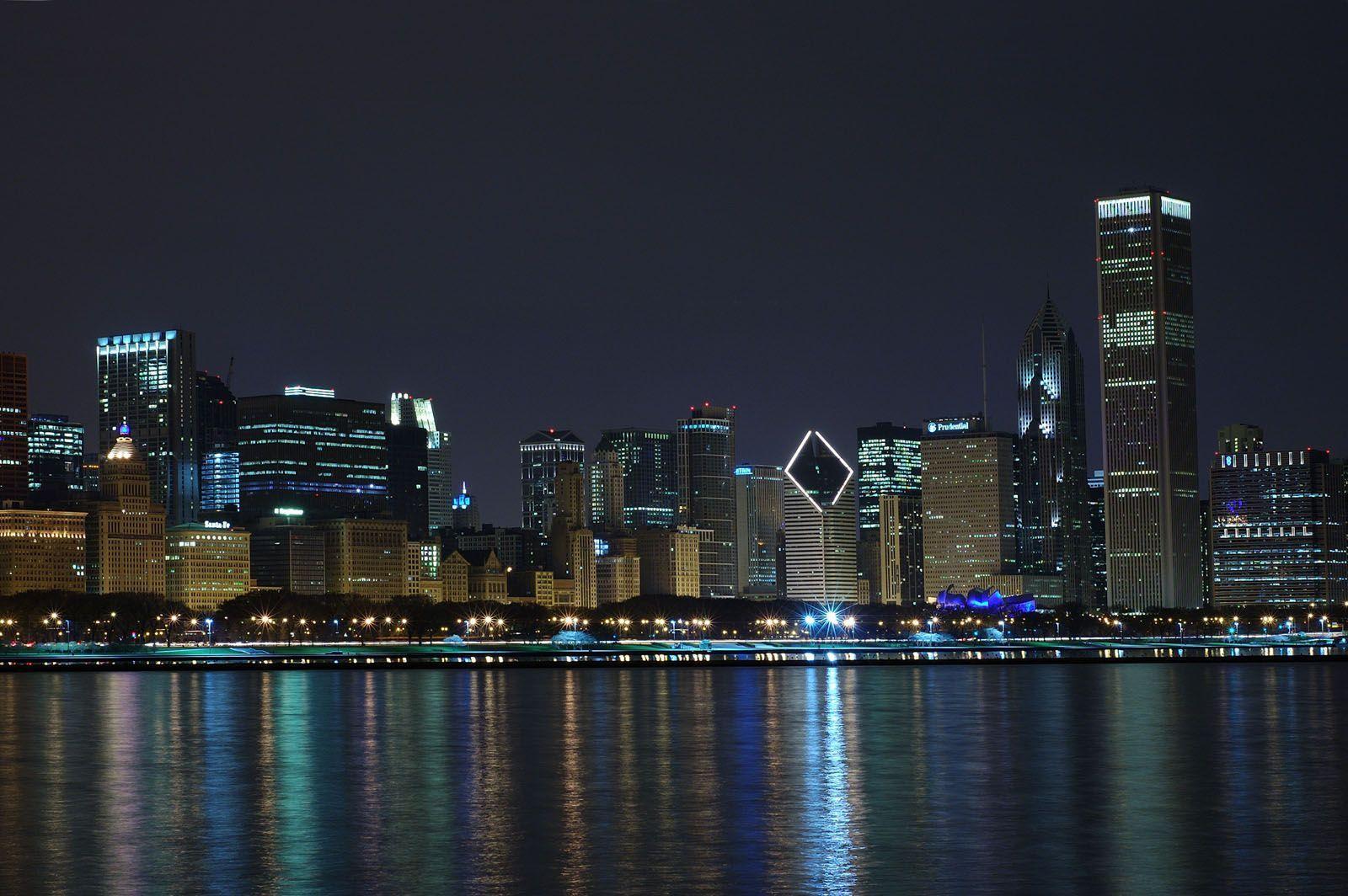 Stunning HD Wallpaper Chicago Night 1600x1064PX Chicago