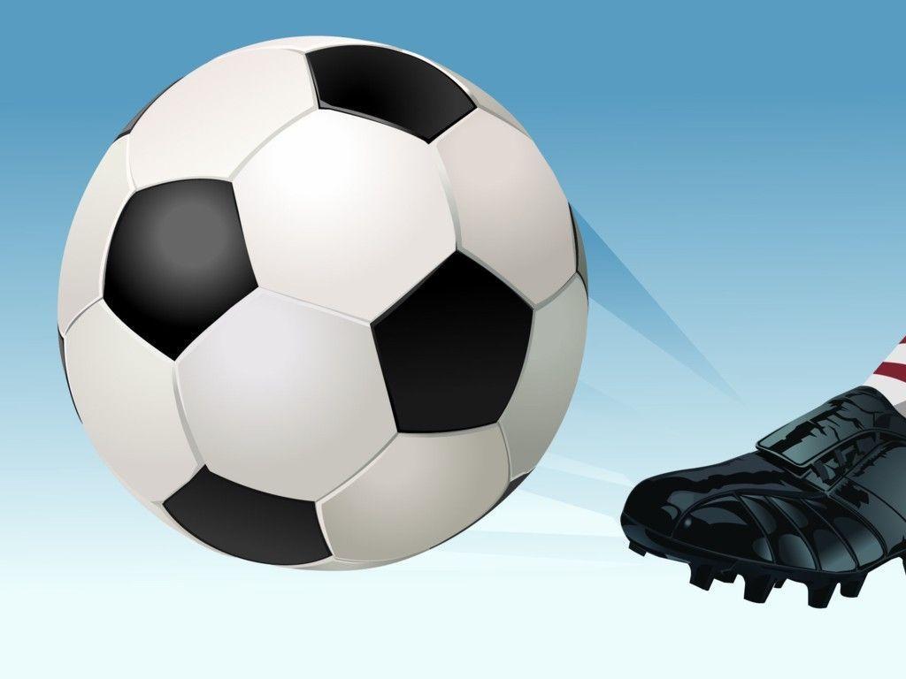 Illustration Of A Kicked Soccer Ball Sports Desktop Wallpaper