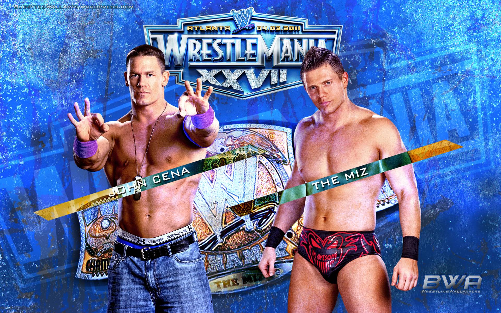 John Cena vs. The Miz WrestleMania 27 Wallpaper! Unleashed WWE
