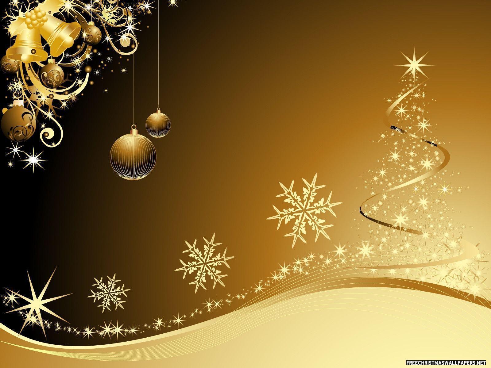 Golden Christmas Wallpaper