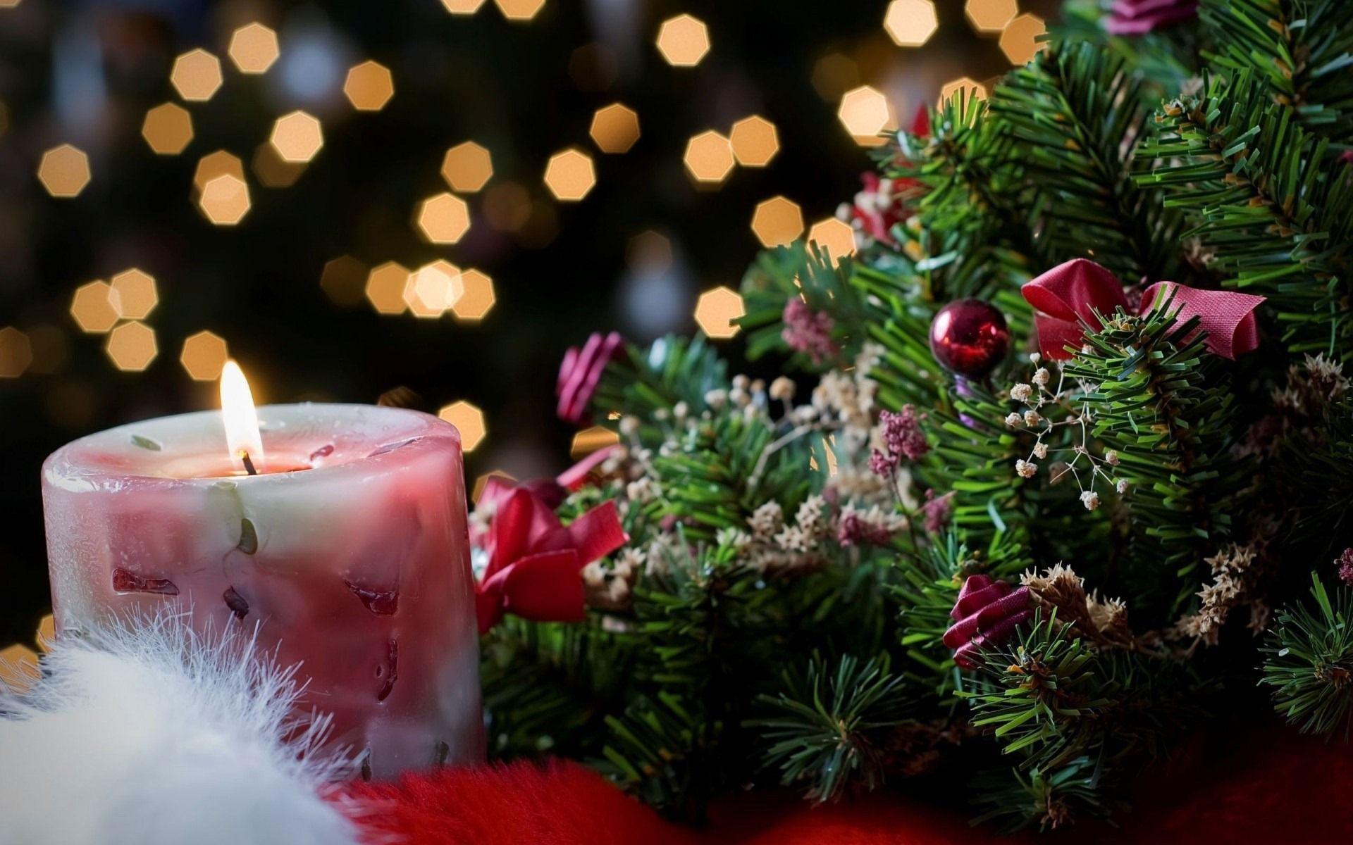 image For > Christmas Candle Wallpaper