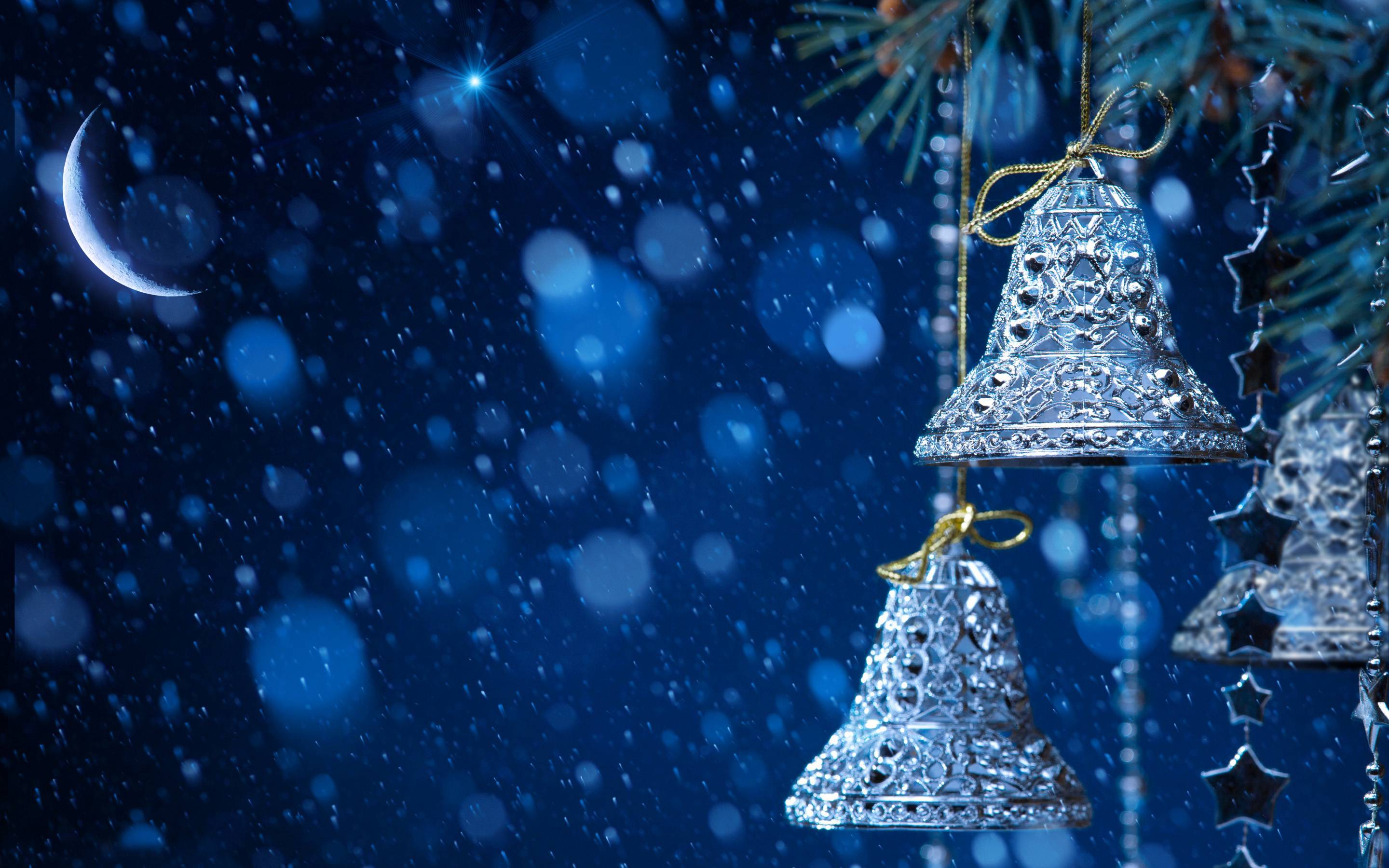 Snowfall in Christmas Eve HD Wallpaper. HD Wallpaper Free Download