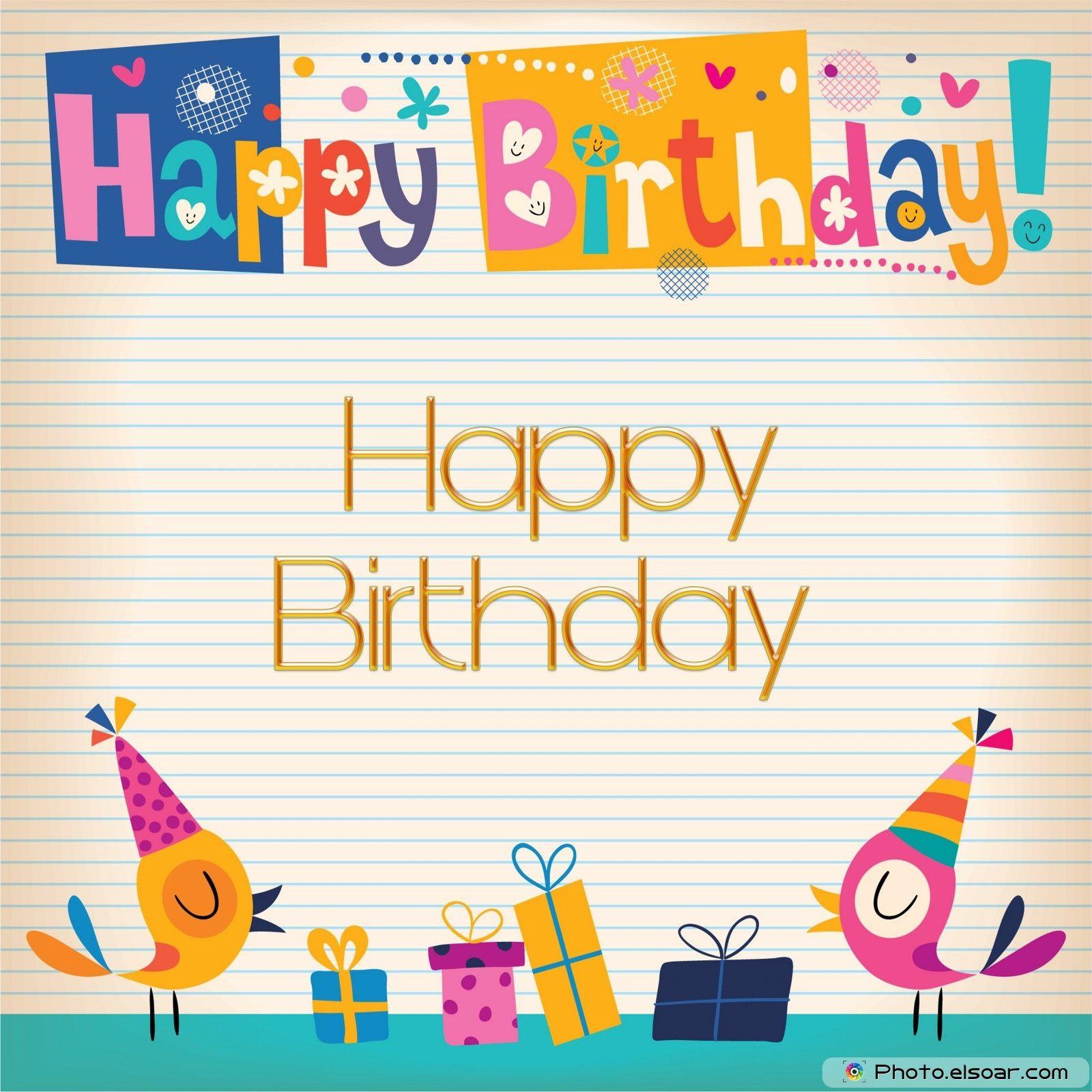 Happy BirthDay Cards on Bright Background • Elsoar