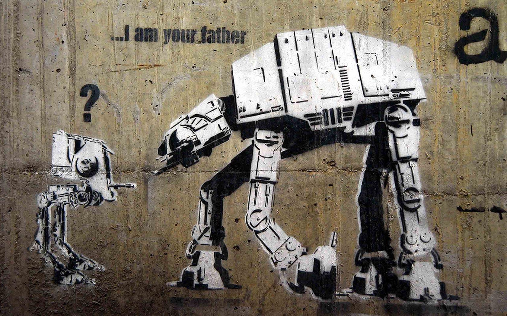 I Am Your Father Banksy Wallpaper