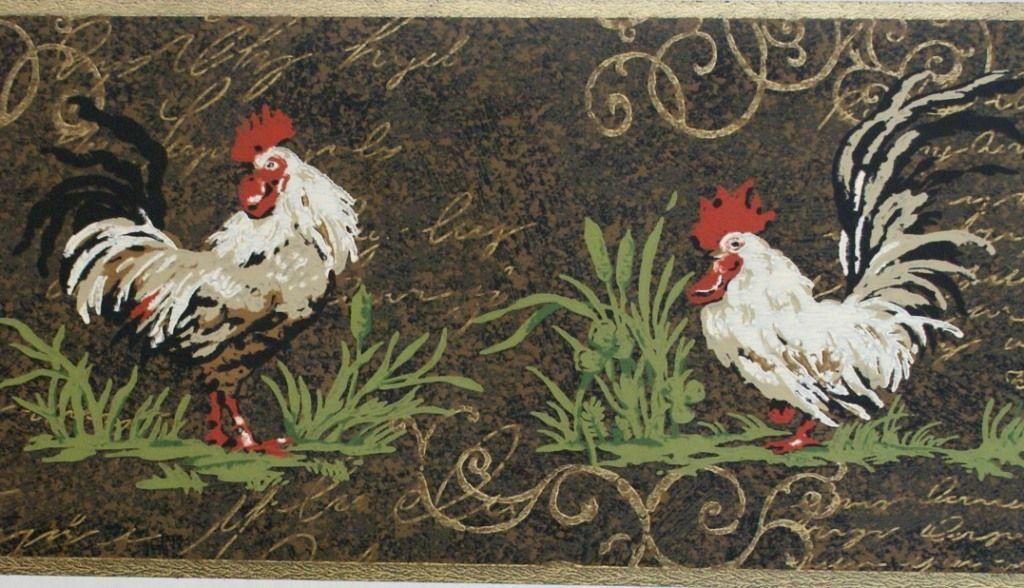 rooster wallpaper border