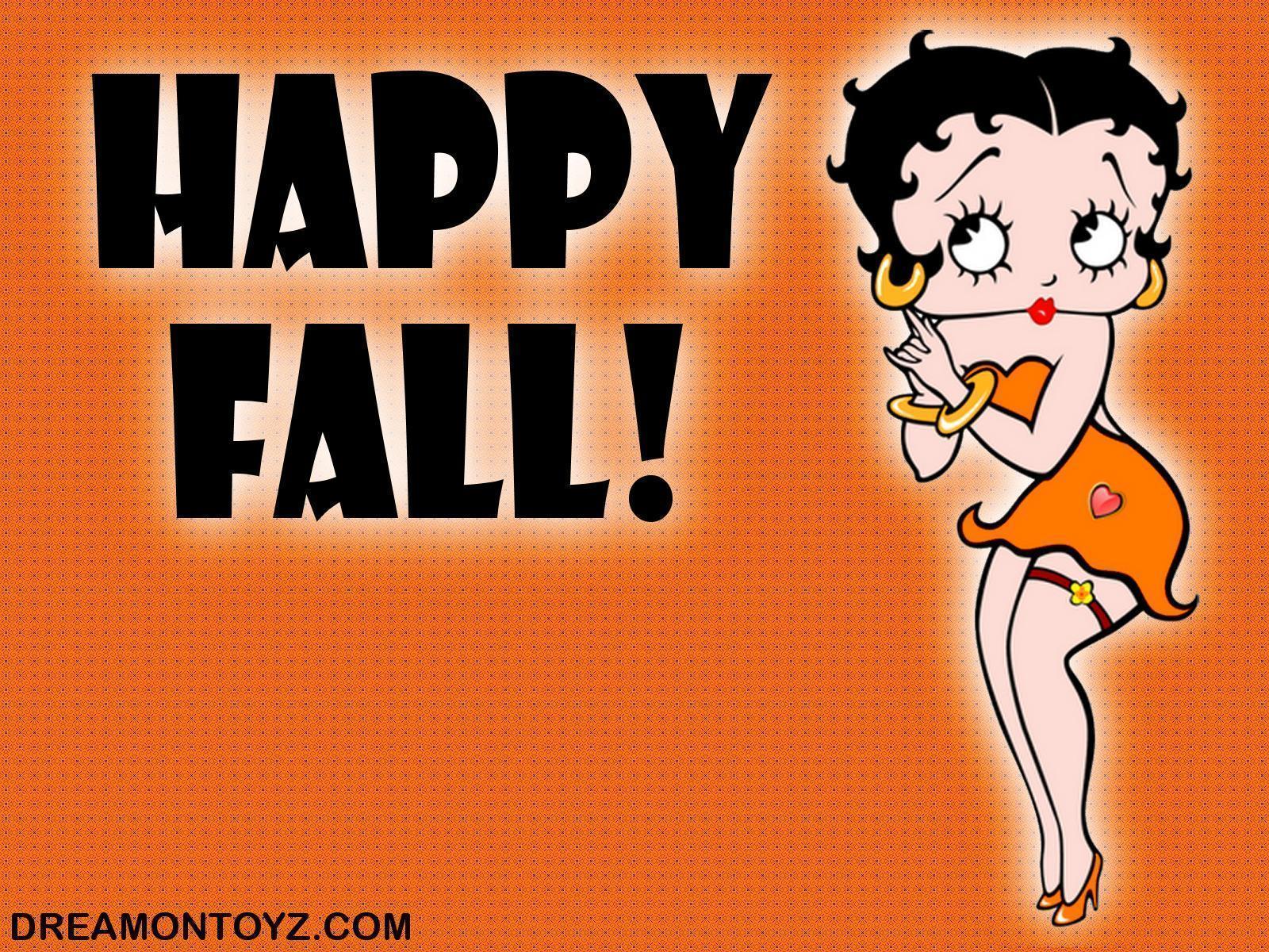Betty Boop Pictures Archive: More Betty Boop fall backgrounds and