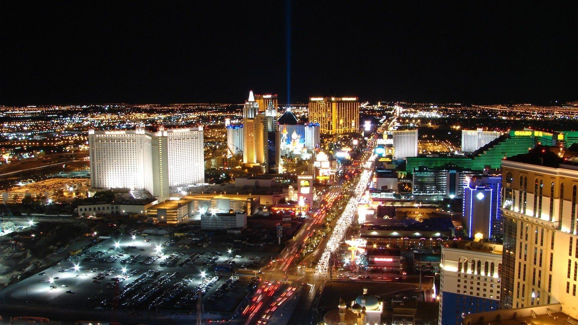 Las vegas skyline night wallpaper background 14