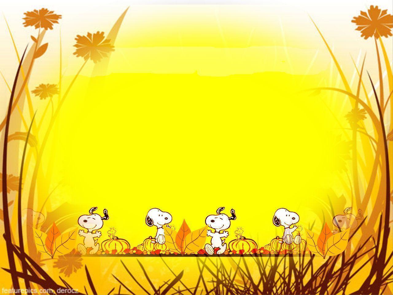 Wallpaper For > Snoopy Thanksgiving Background