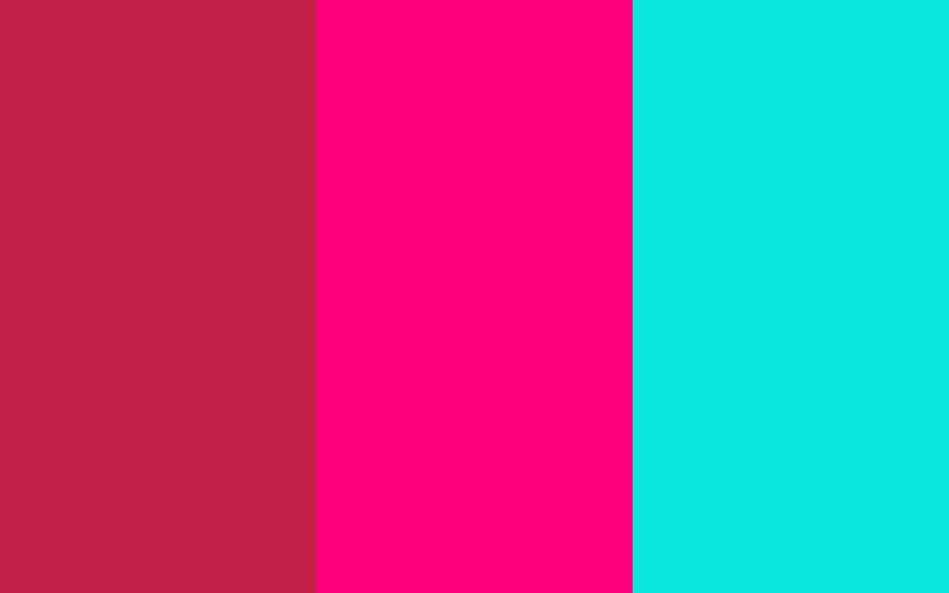 Bright Maroon, Bright Pink and Bright Turquoise Three