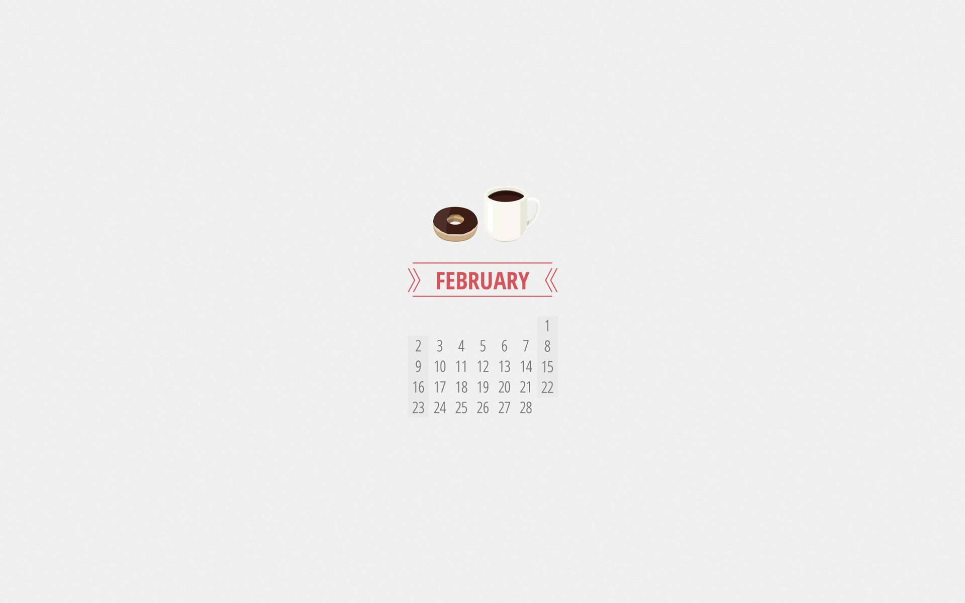 February 2014 Desktop and Mobile Calendar Wallpaper