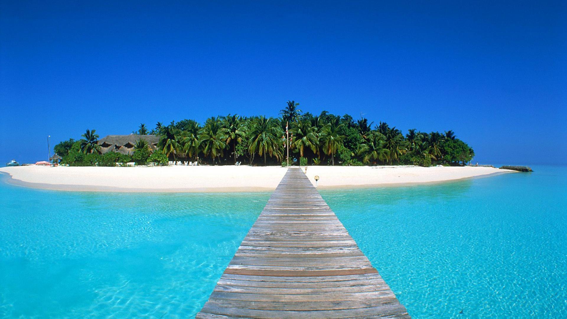 Sun Beach Island Maldives Desktop Background Wallpaper