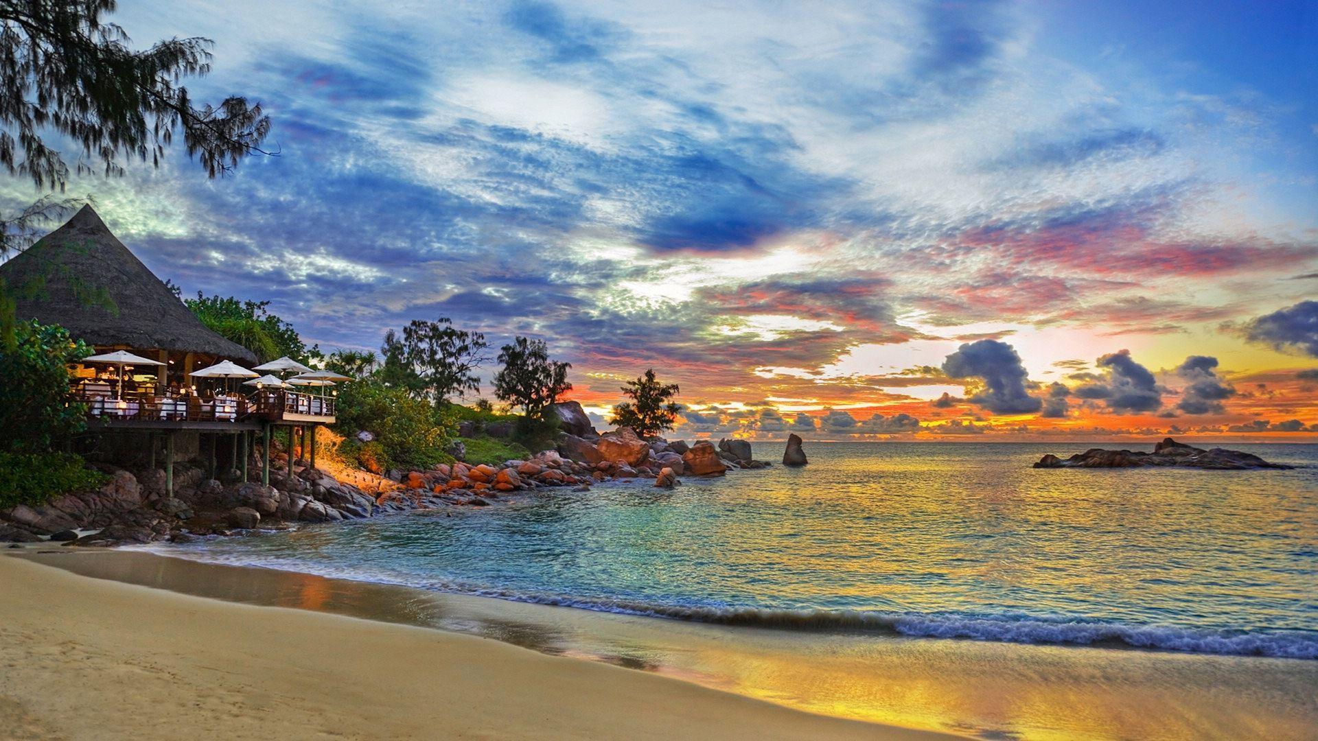 Seychelles Beach desktop background