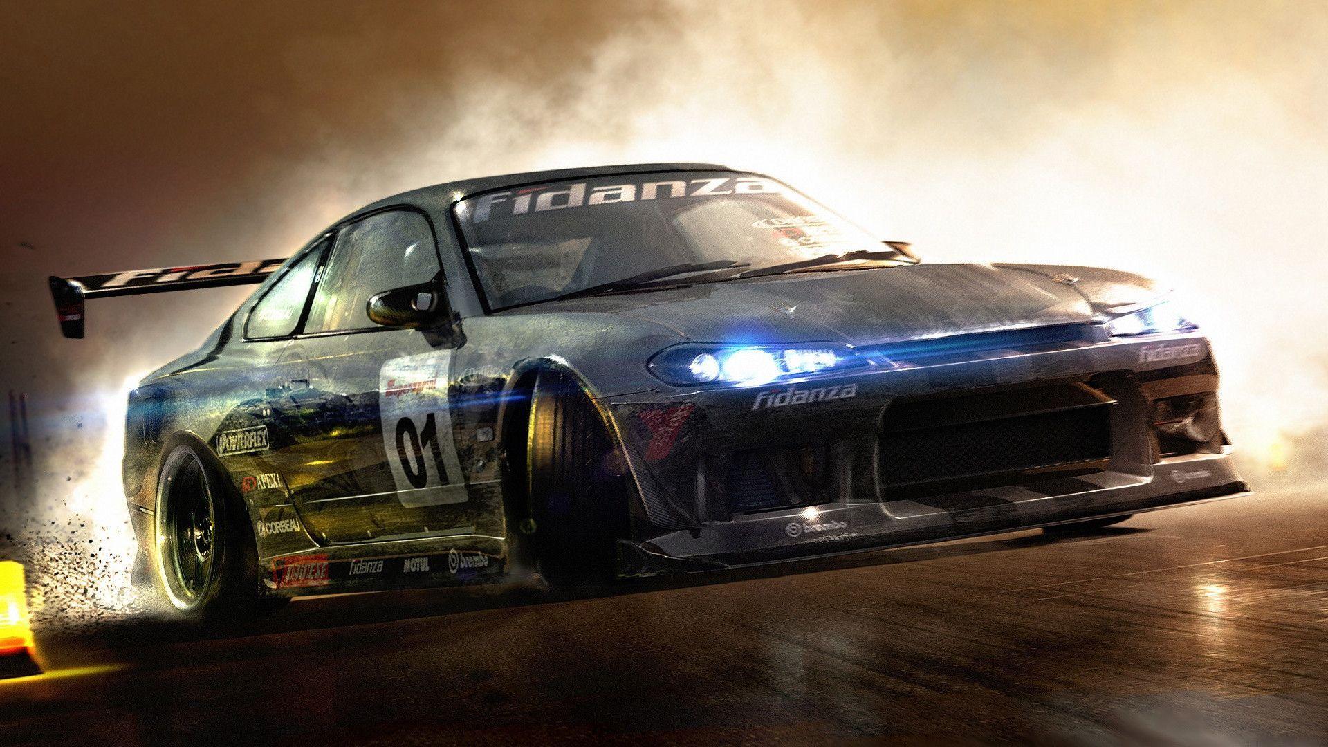 Drifting race car Wallpaper