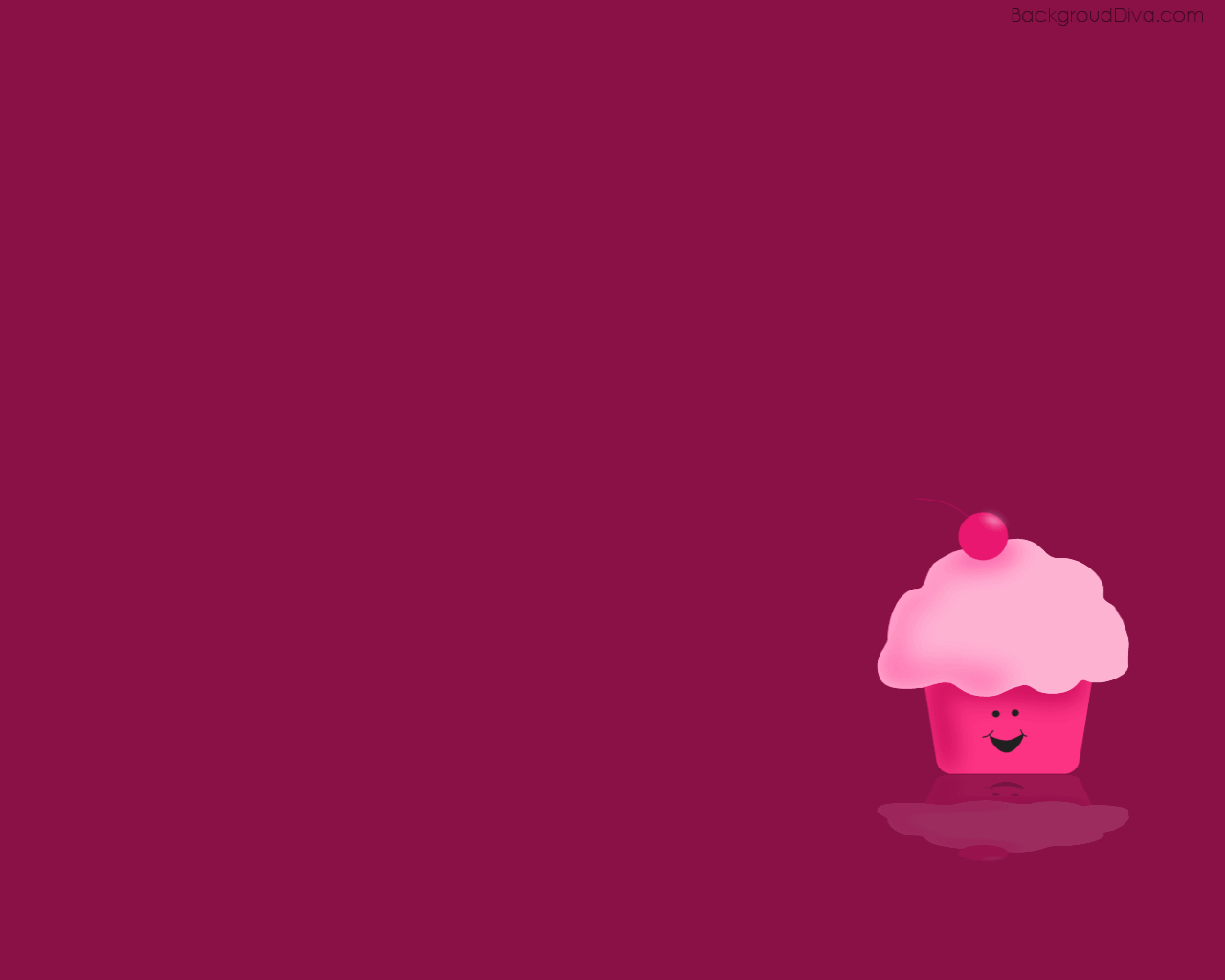 image For > Cute Pink Cupcake Wallpaper