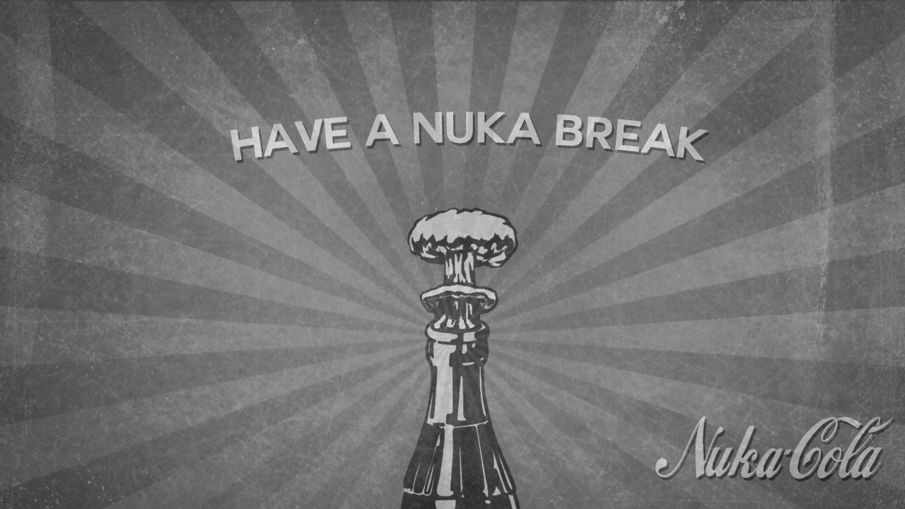 I made a Nuka Cola ad wallpaper
