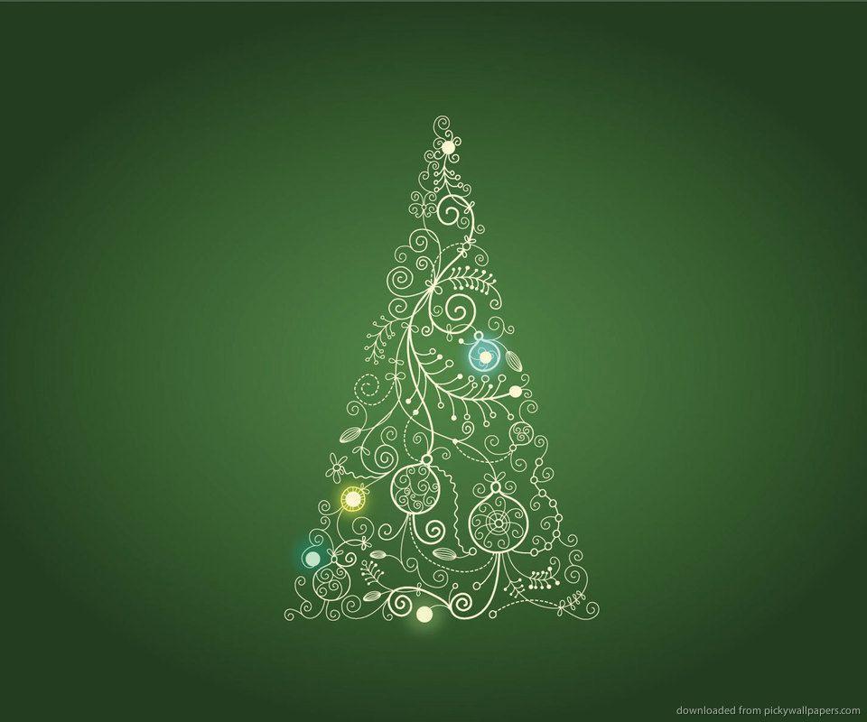 Download Green Christmas Tree Vector Art Wallpaper For Google Nexus S