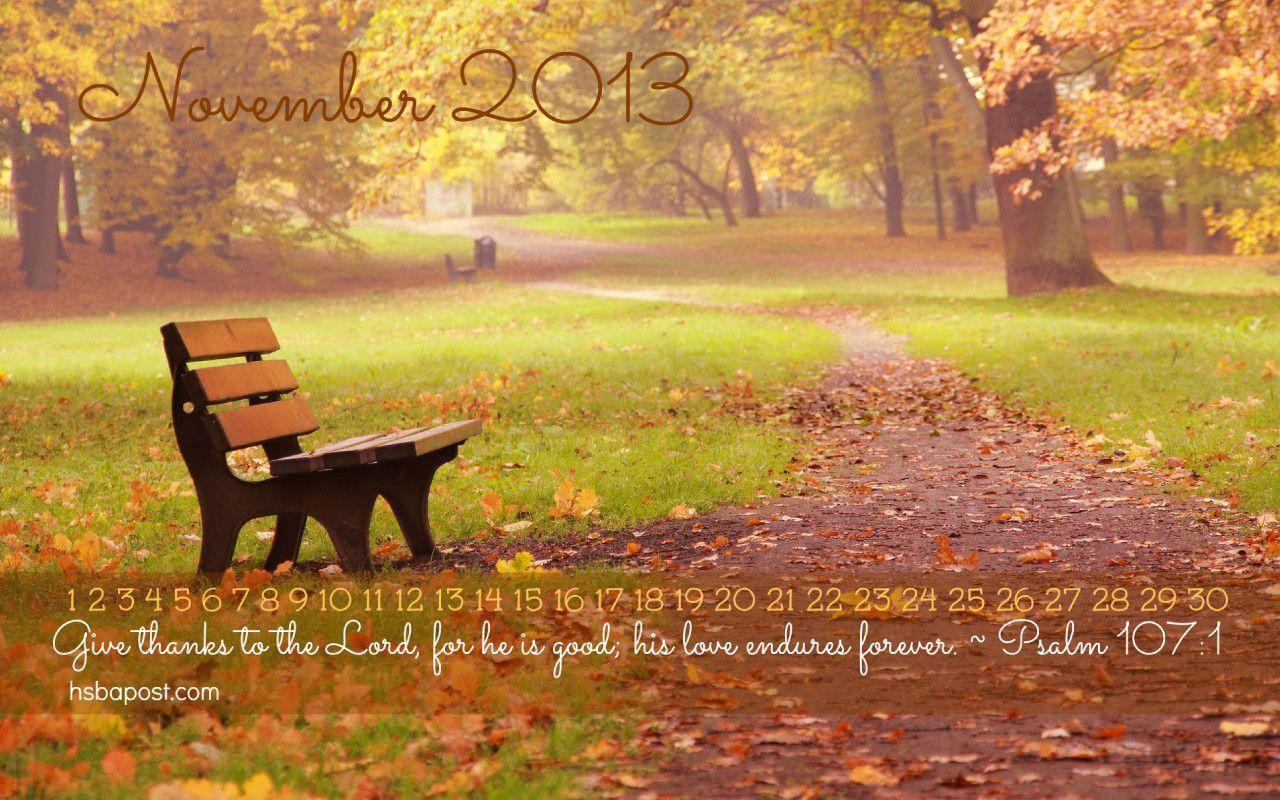 Free November Desktop Wallpaper 2013 HSBA Post