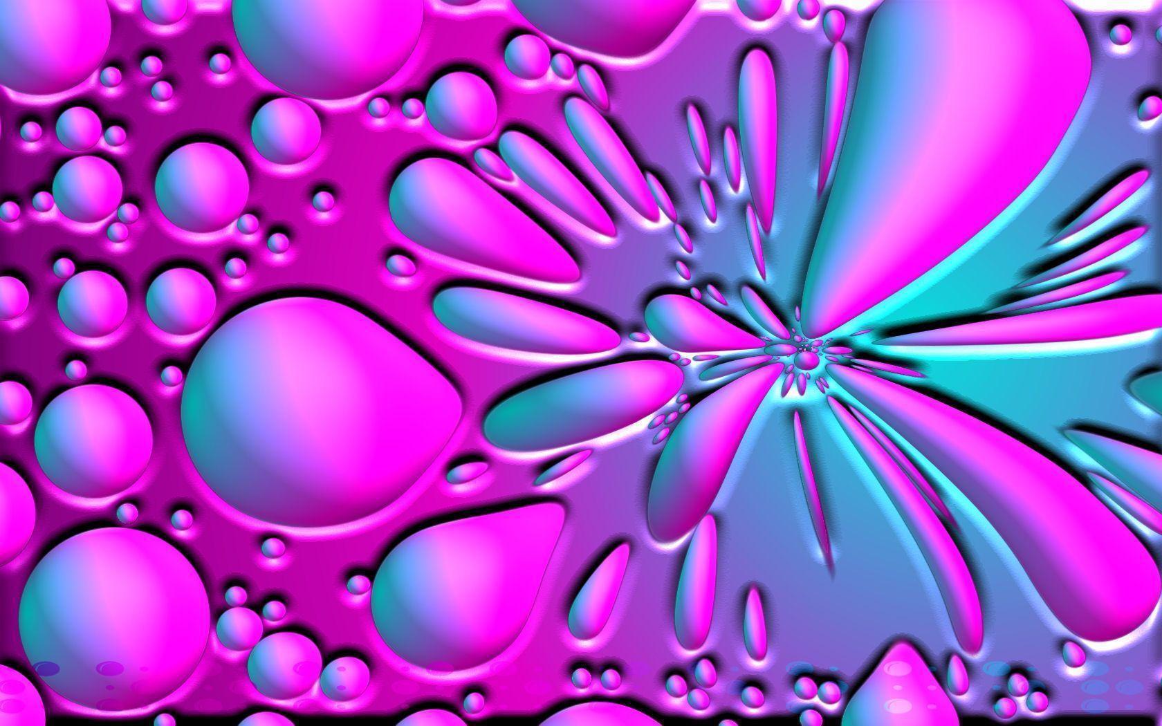 More Like Pink and Blue Bubble Wallpaper