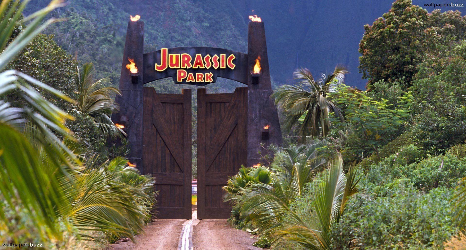 Gates of Jurassic Park HD wallpaper