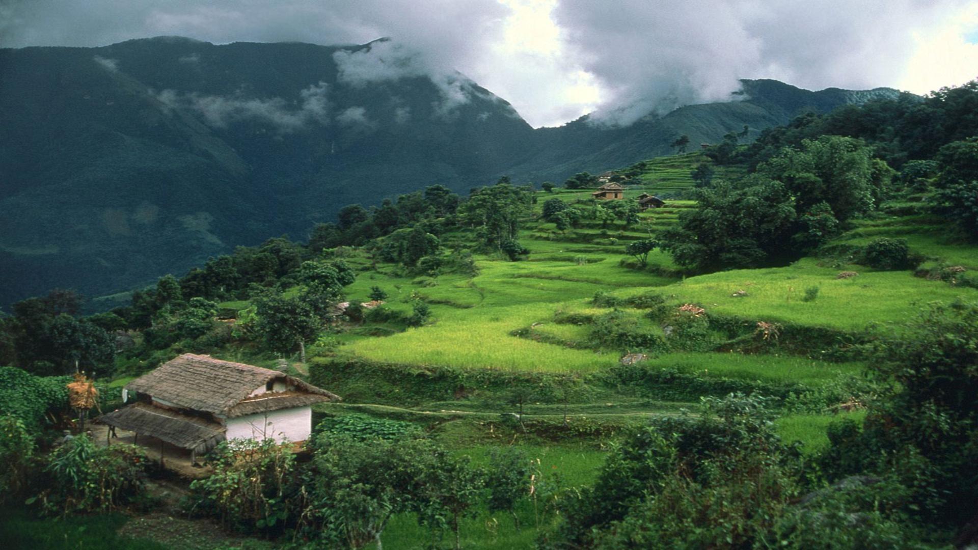 Arun river region Nepal scenic free desktop background