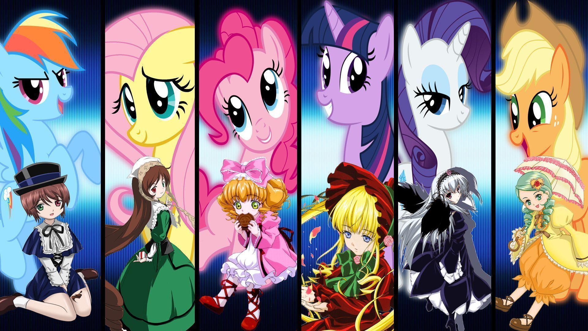 Rozen Maiden + MLP = this wallpaper