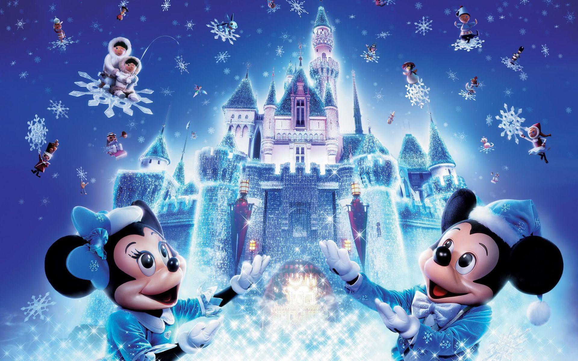 Christmas Computer Wallpaper Background Mickey And Minnie taken