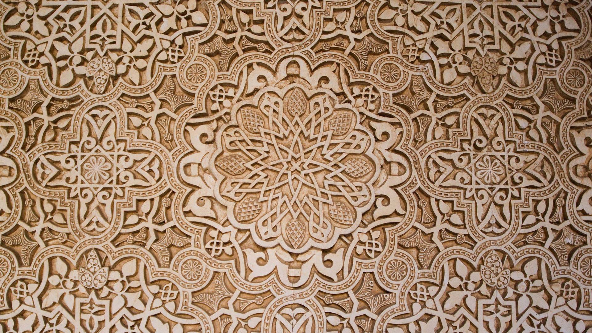 Mosaic Pattern Floral Wallpaper
