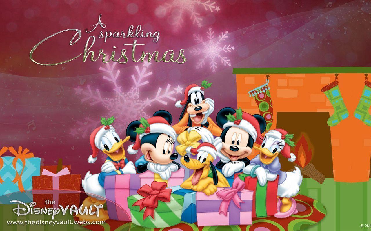 Mickey & Pals Sparkling Christmas Wallpaper 9584784