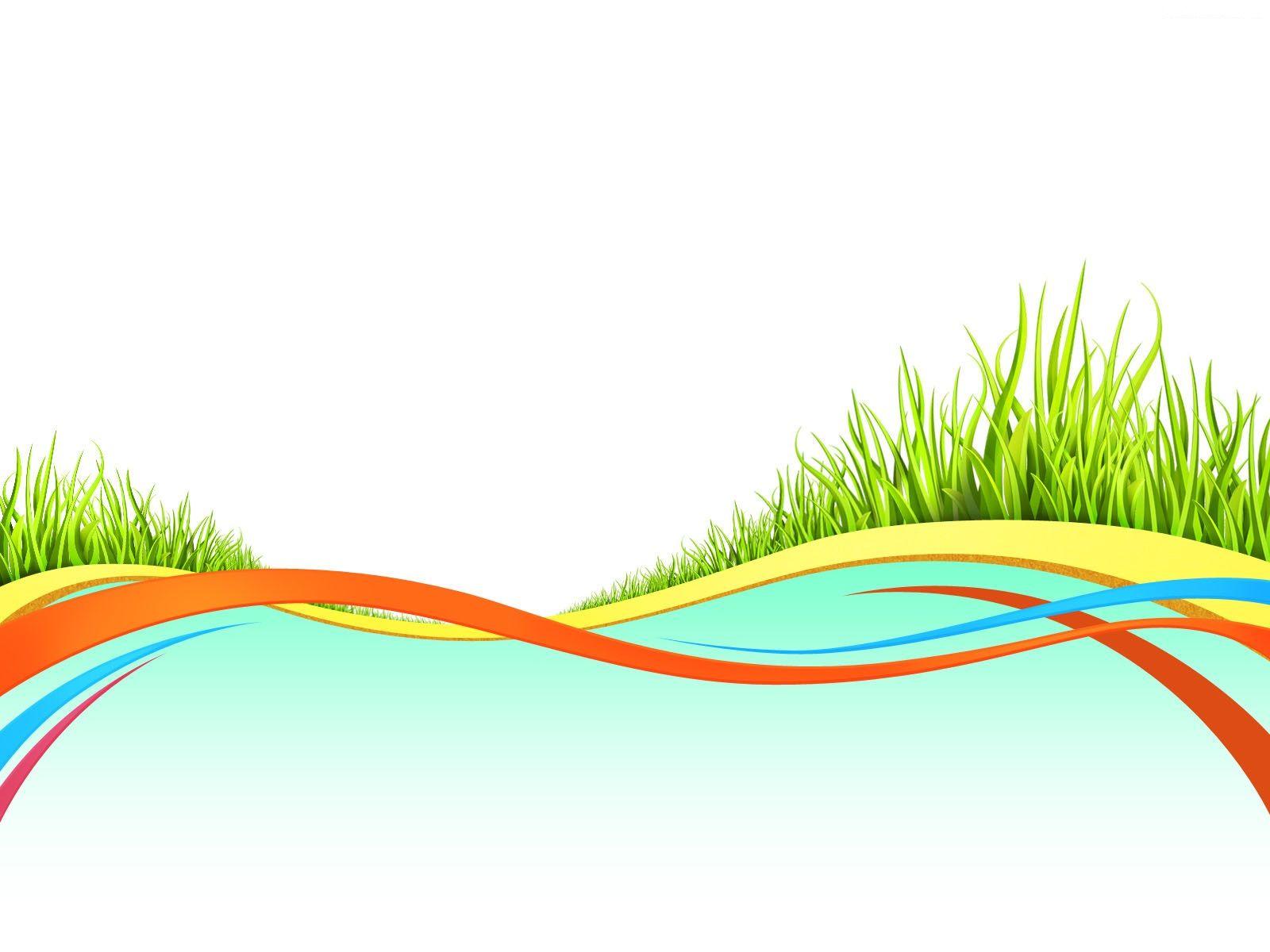 Colorful wave grass Free PPT Background for your PowerPoint