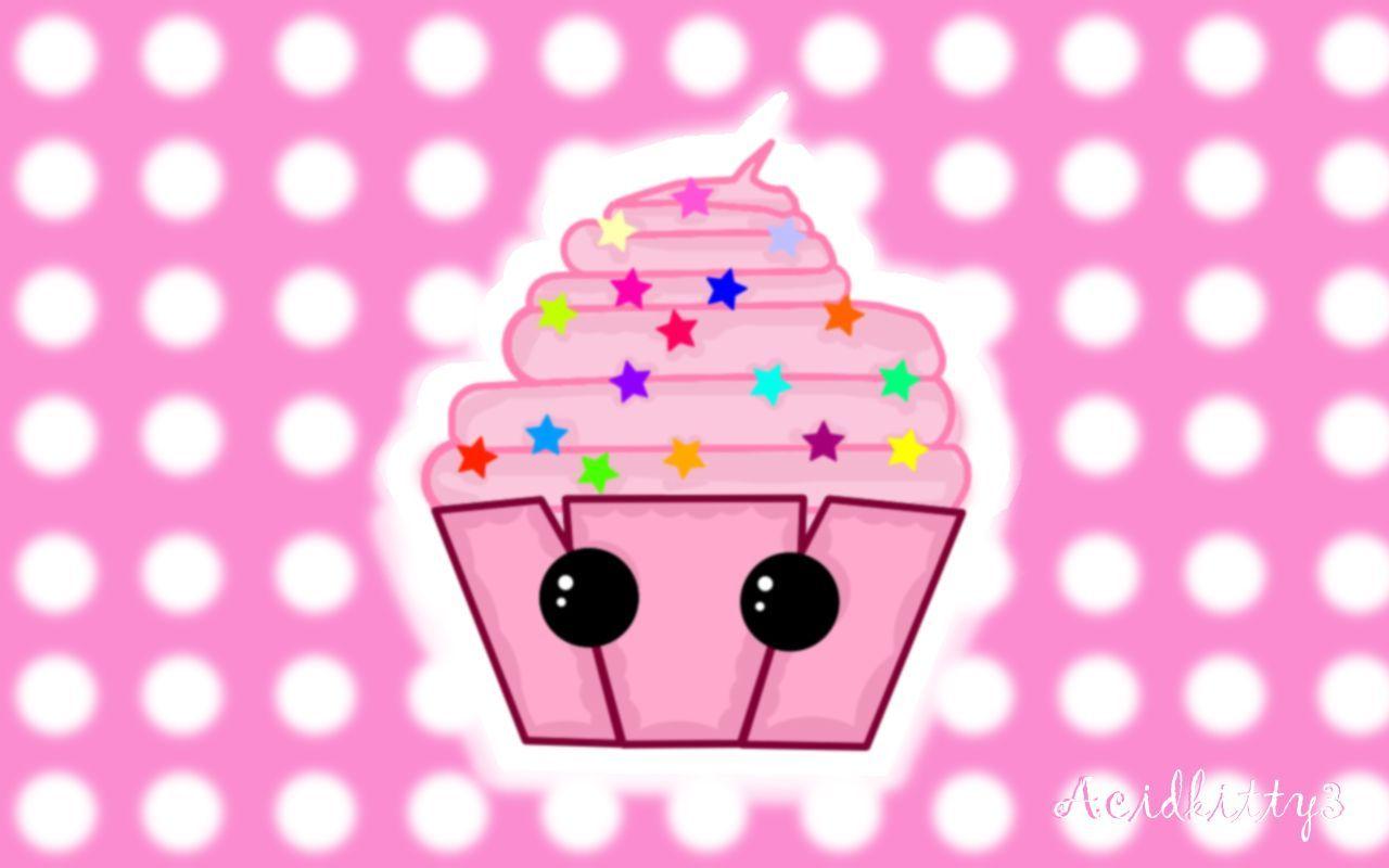 Premium Vector  Cute cupcake cartoon pattern backgrounds