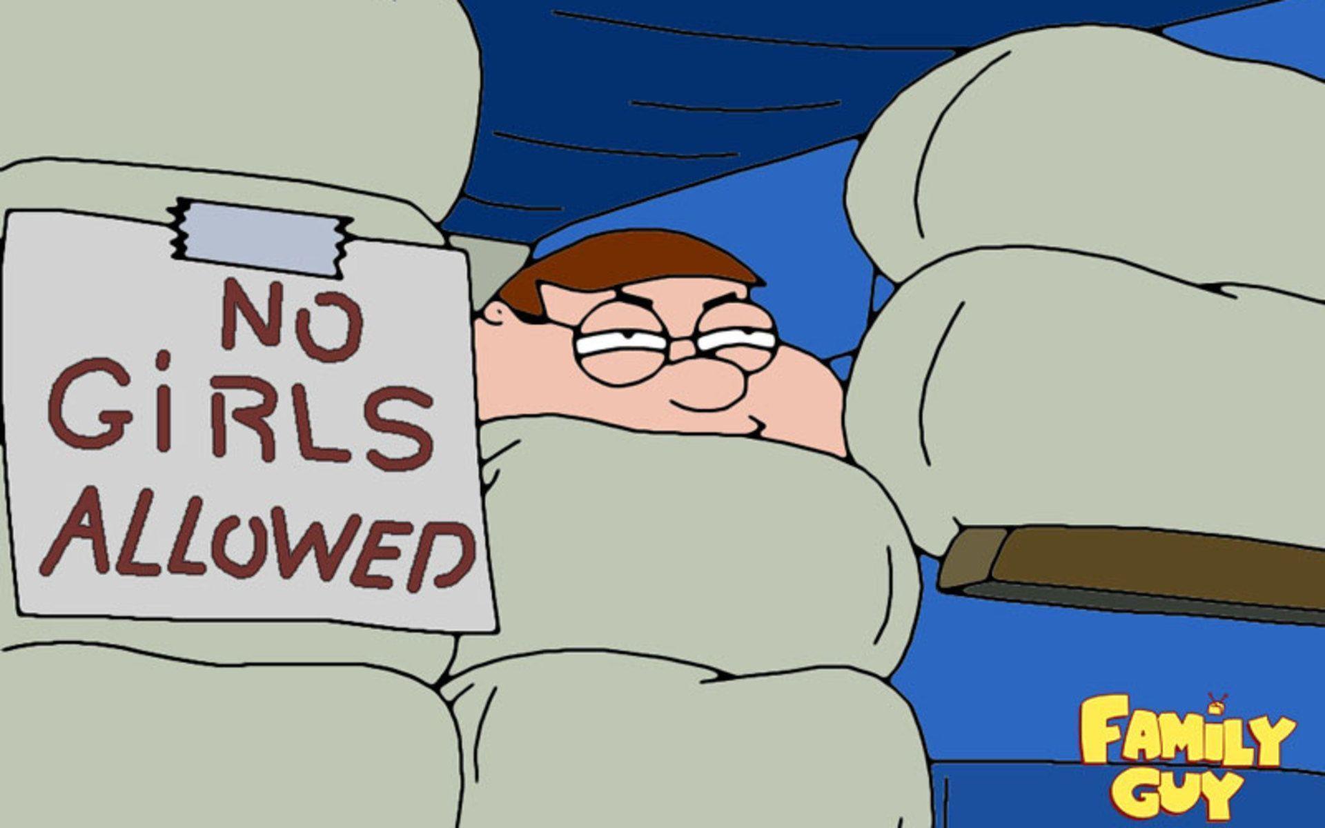 Family Guy No Girl Allowed in Cartoons