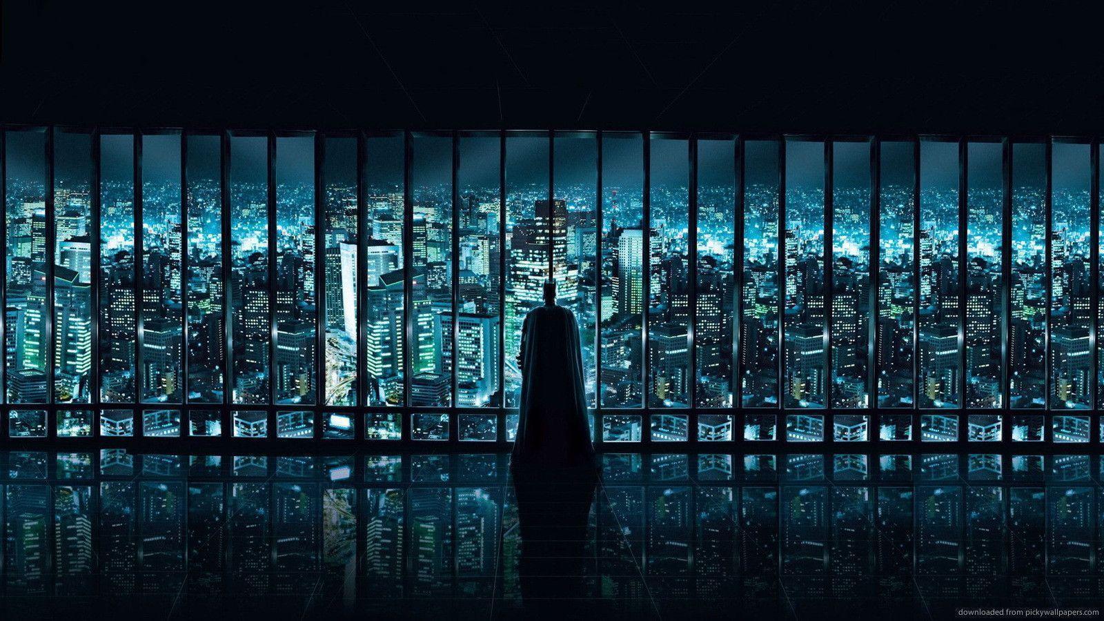 Download 1600x900 Batman Epic Glass Wall Wallpaper