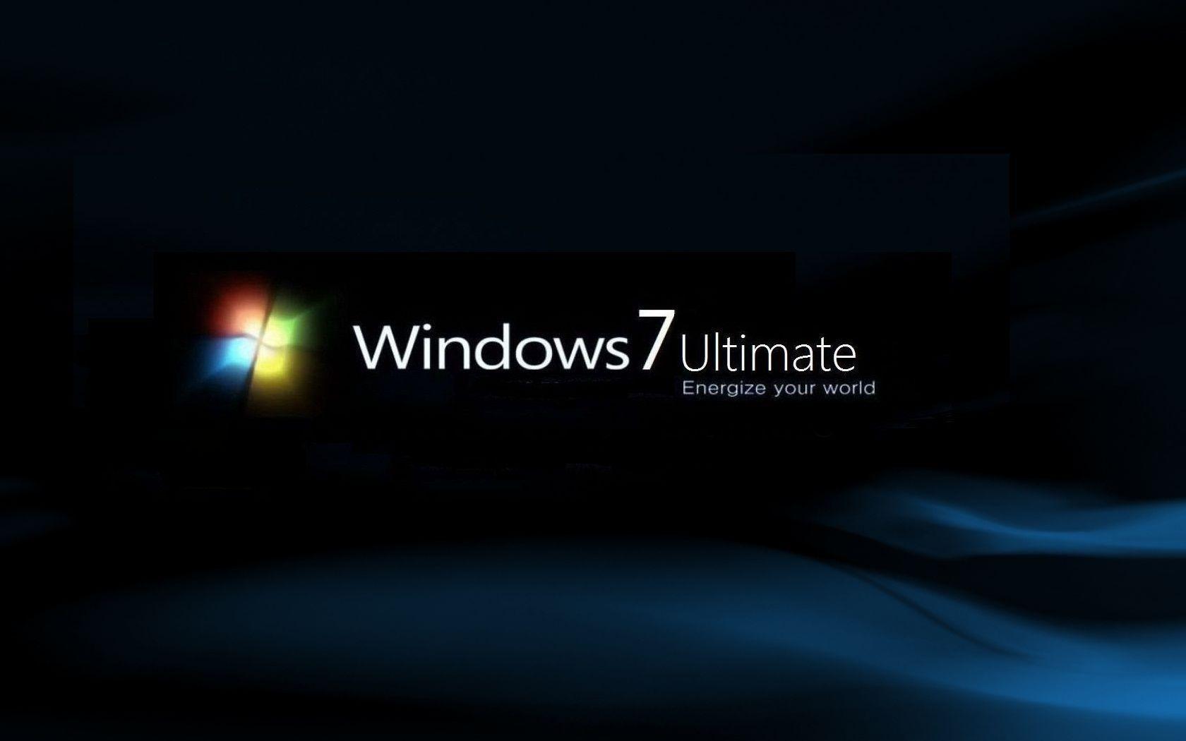 black background window 7 wallpaper. Only HD wallpaper