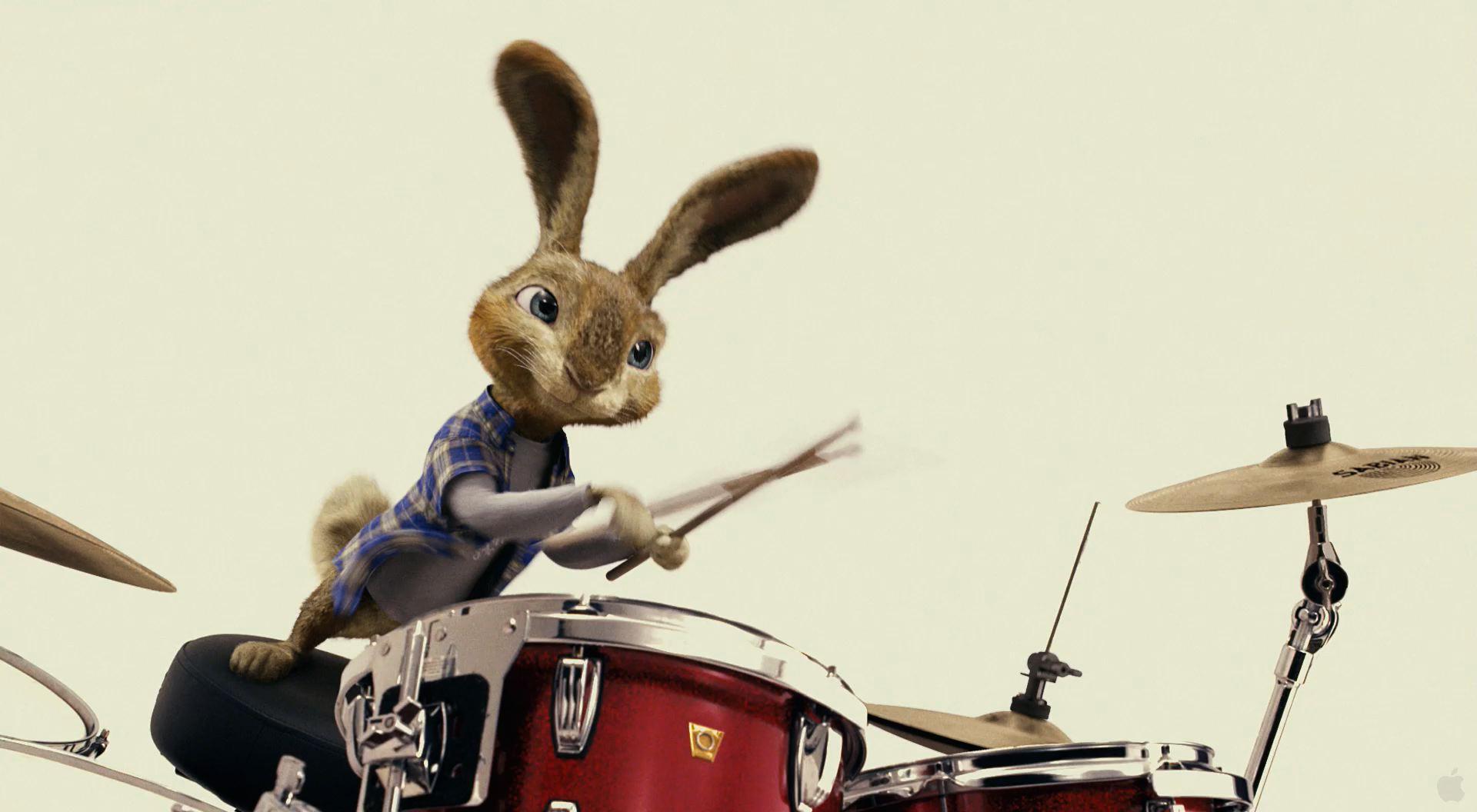 Easter Bunny from Hop Plays the Drums Desktop Wallpaper