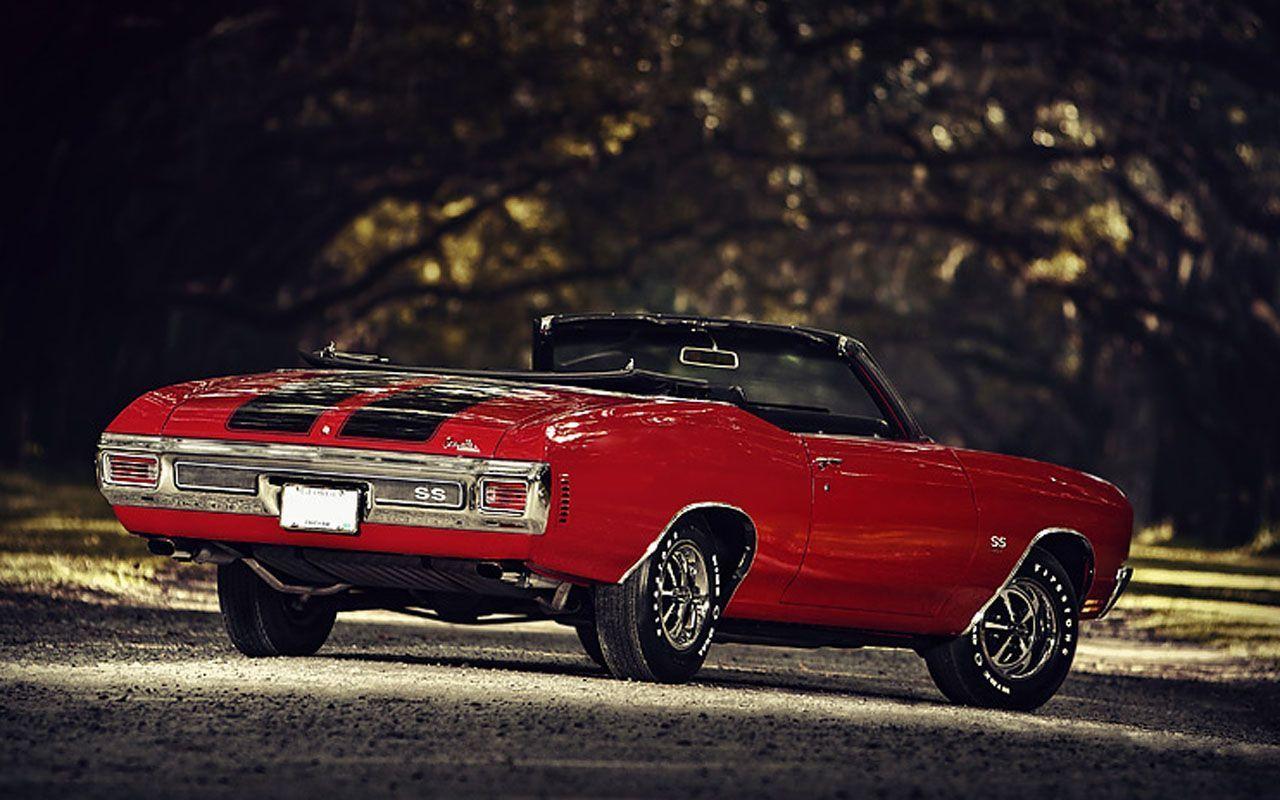 Chevrolet Chevelle Ss Red Convertible Wallpaper 1280×800