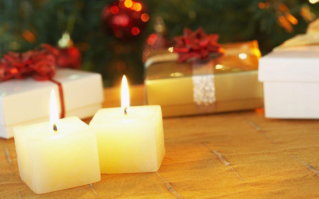 Merry Christmas Candle Wallpaper
