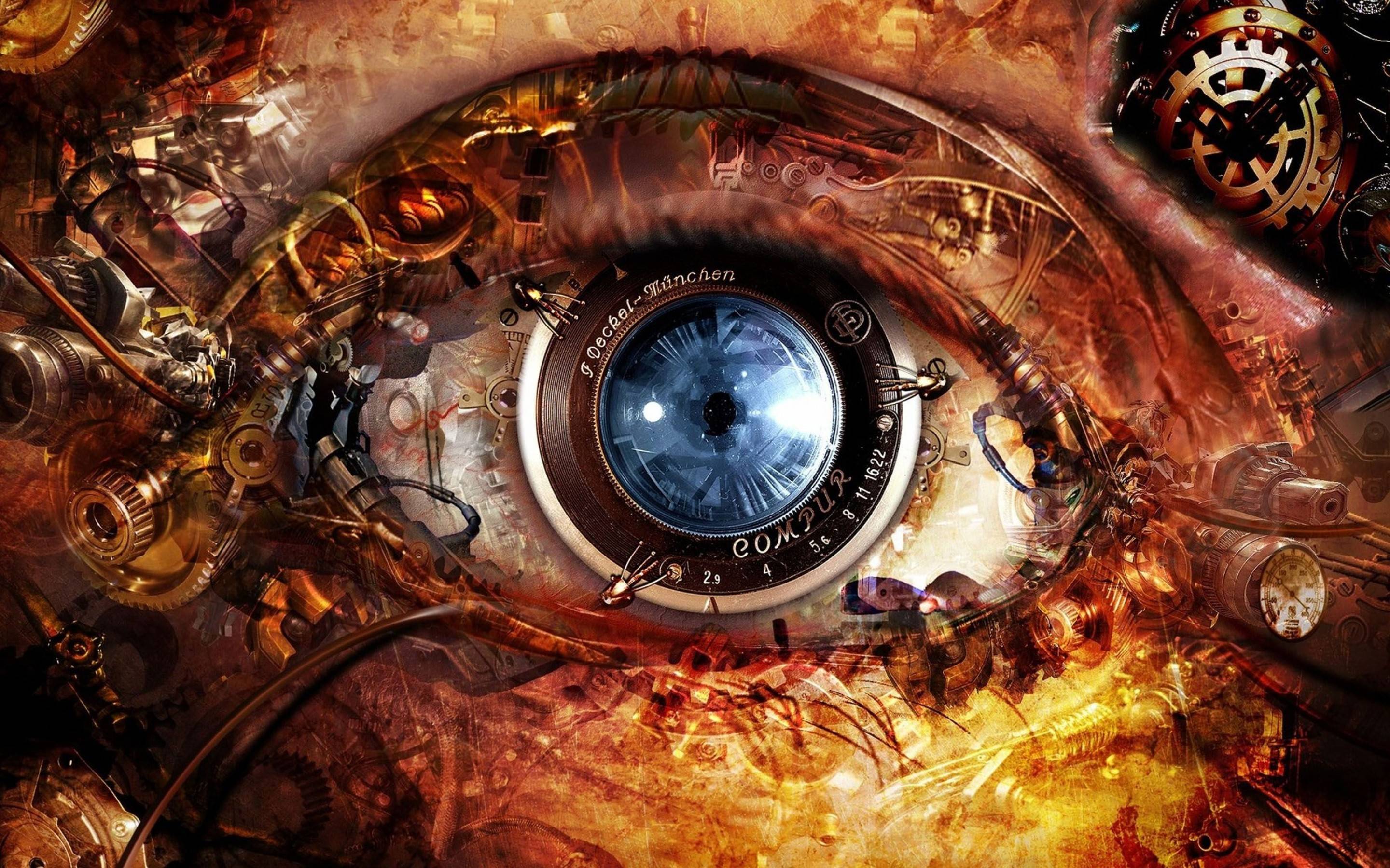 Steampunk Abstract Eyes HD Wallpaper Definition Wallpaper