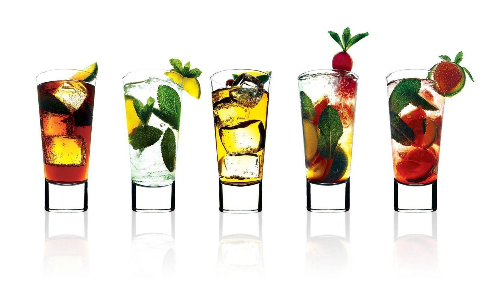 Download Cocktail Glasses Wallpaper Abstract 3D Wallpaper