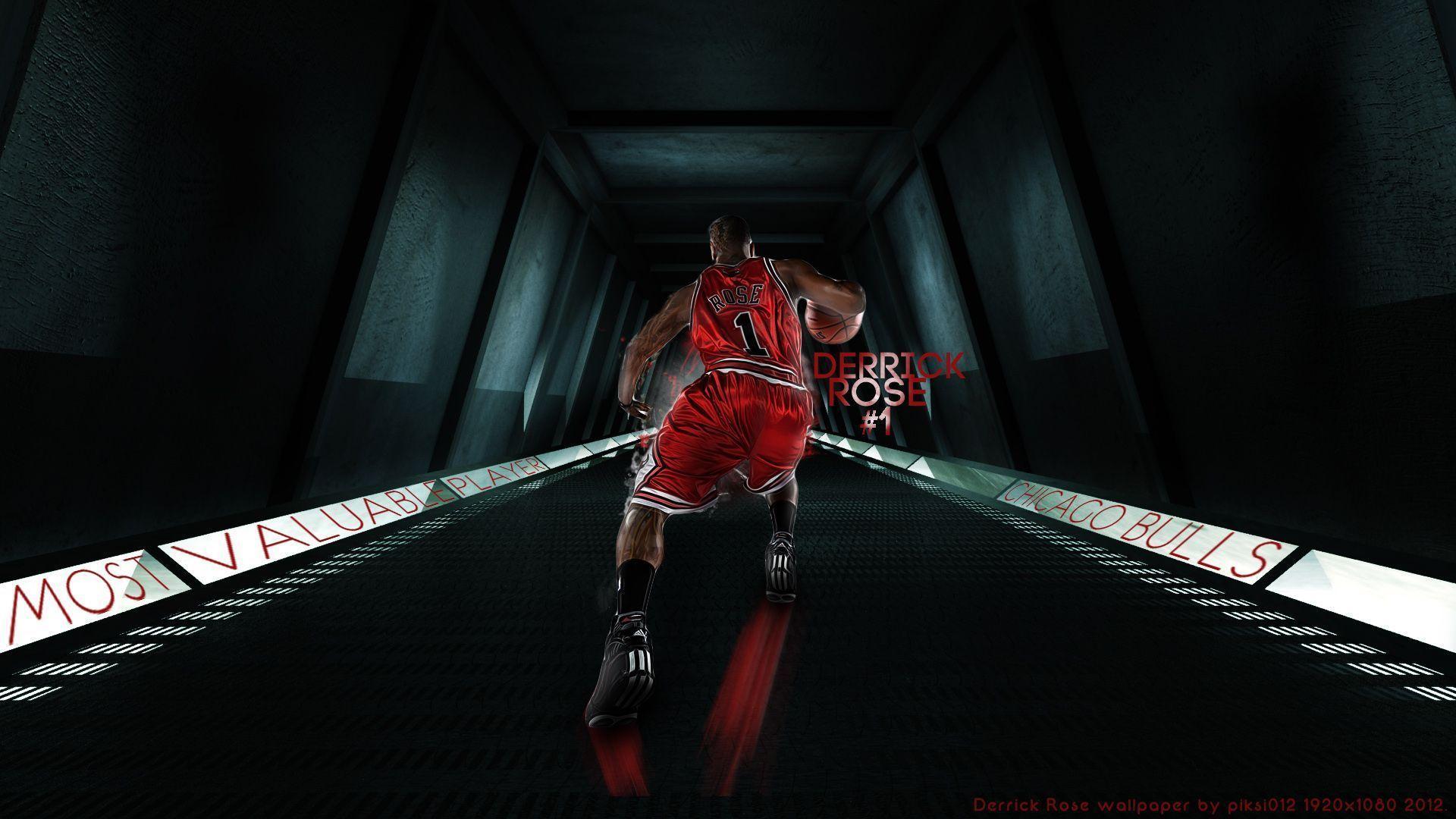 Stunning Derrick Rose Basketball Background