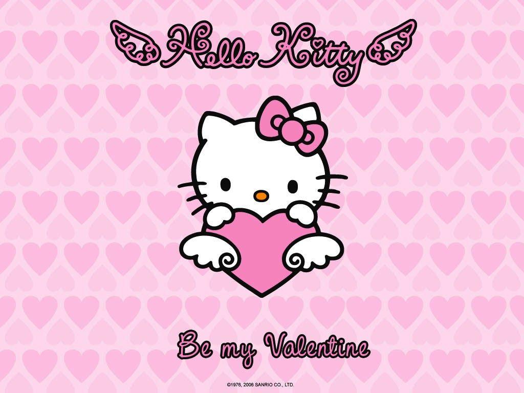 Mimmy and Hello Kitty: Wallpaper Hello Kitty Wings Valentine
