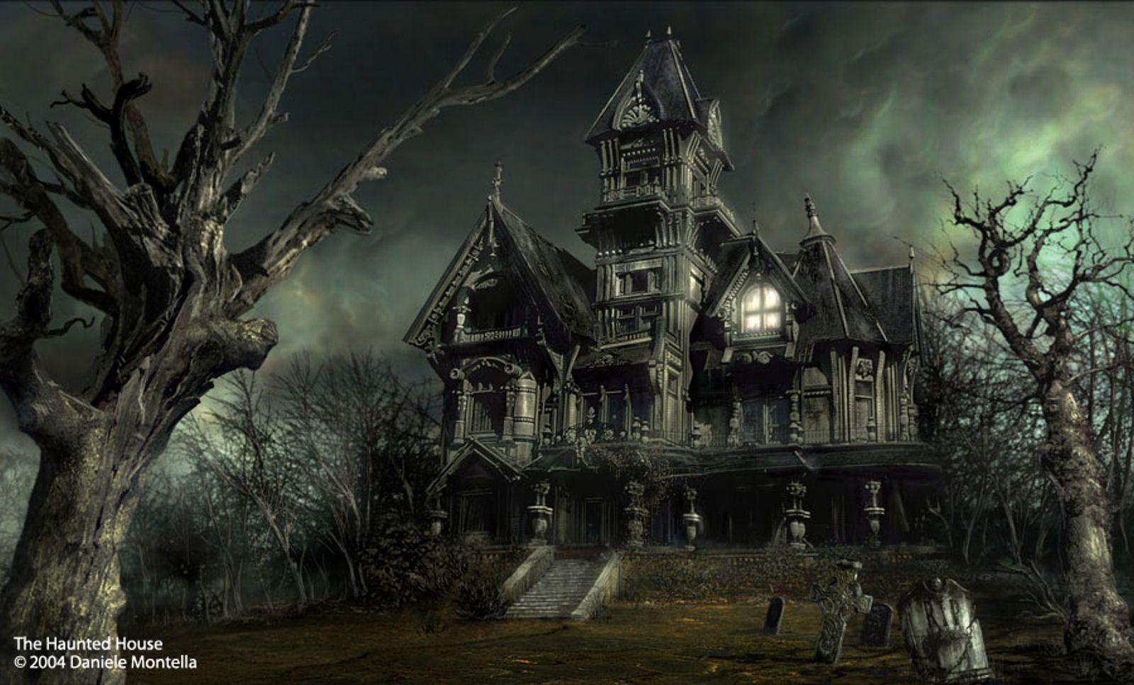 halloween haunted house background images