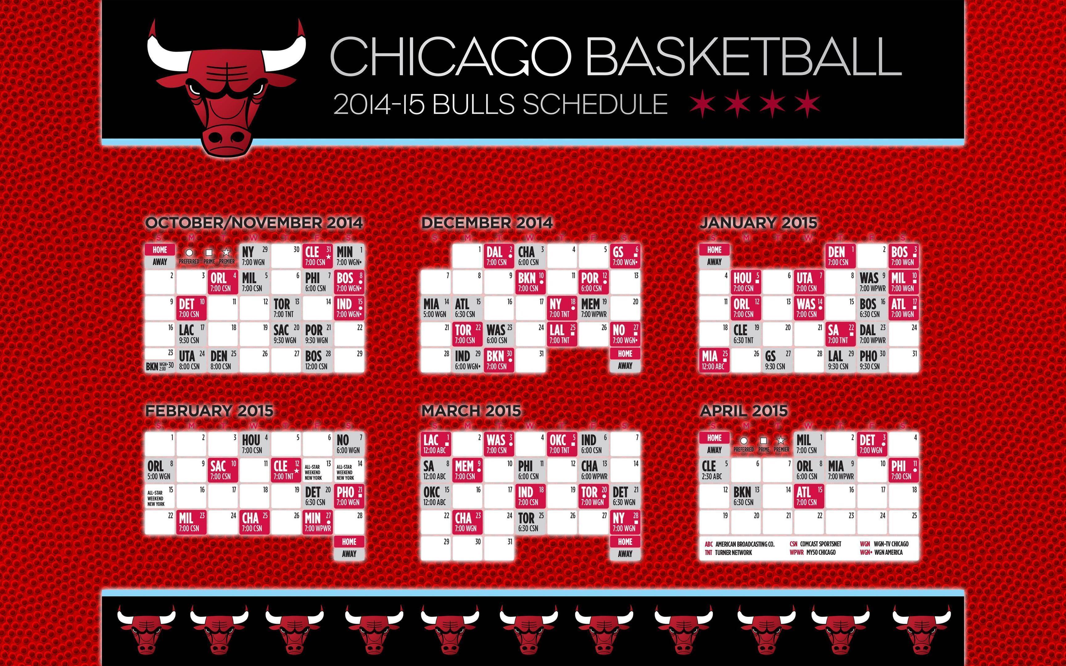 Chicago Bulls Schedule 2015 Examples and Forms