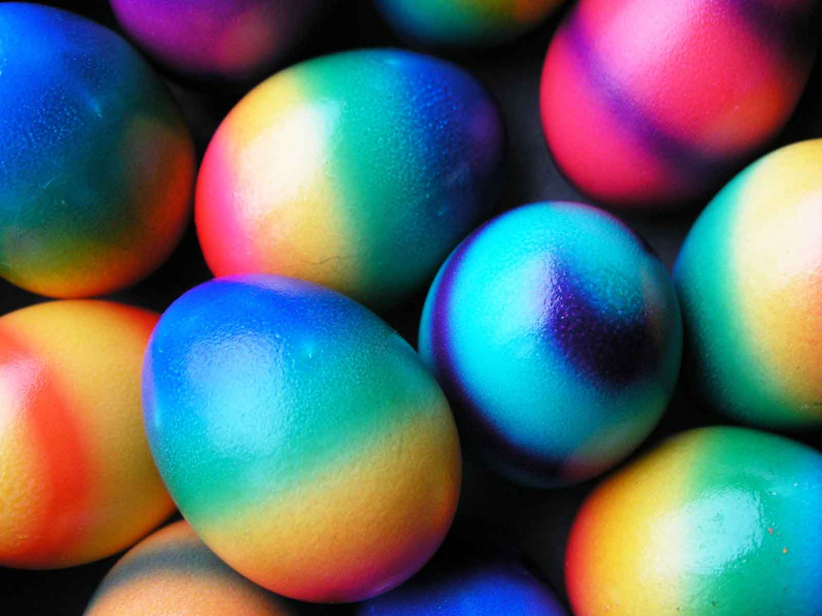 Desktop Wallpaper Easter Eggs Easter Colorful Sweet