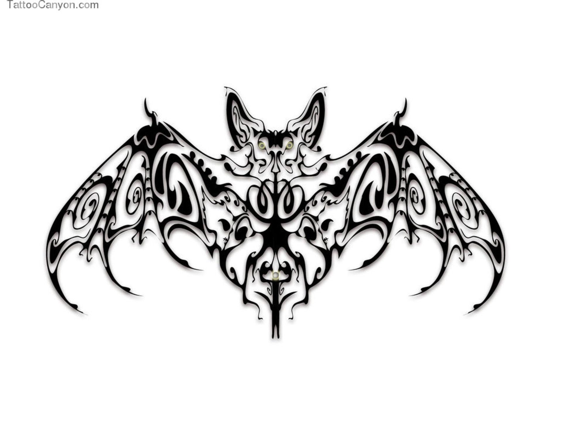 Free Designs Stylized Bat Tattoo Wallpaper Picture #