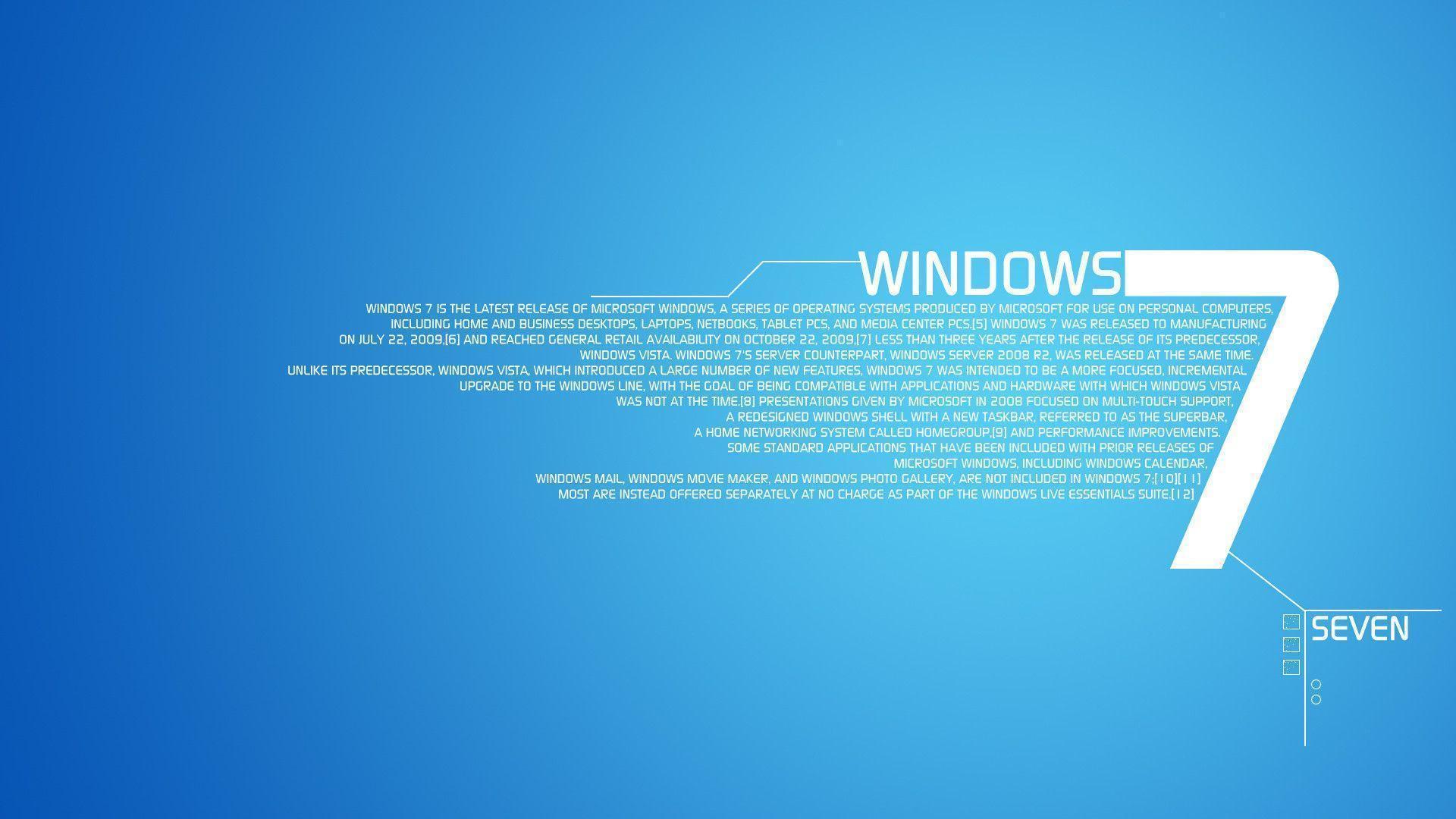 Windows 7 Wallpaper Blue
