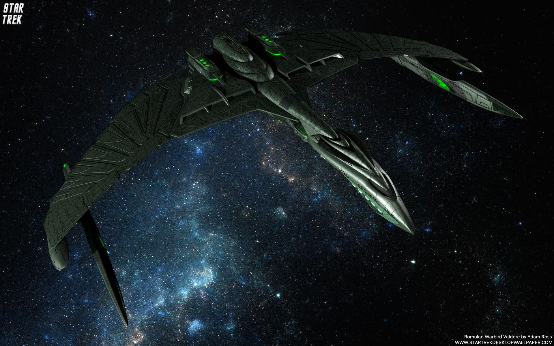 Star Trek Romulan Warbird Valdore, free Star Trek computer desktop