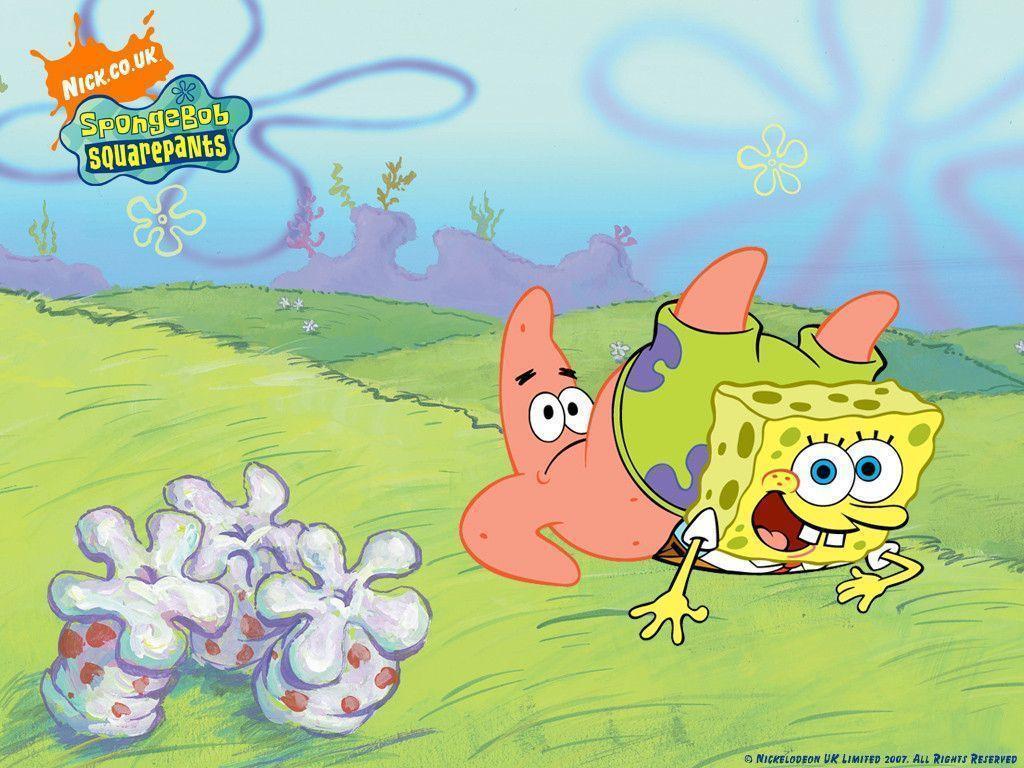 Spongebob Flower Sky Background Image & Picture